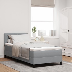 Comprar Cama Box Spring con Colchón Gris Claro