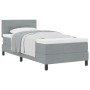 Cama Box Spring con Colchón Gris Claro 100x200 cm Tela | Foro24.es | Tu tienda online para hogar, jardín y más Foro24.es