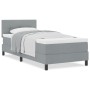 Cama Box Spring con Colchón Gris Claro 100x200 cm Tela | Foro24.es | Tu tienda online para hogar, jardín y más Foro24.es
