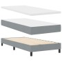 Cama Box Spring con Colchón Gris Claro 100x200 cm Tela | Foro24.es | Tu tienda online para hogar, jardín y más Foro24.es