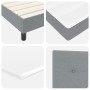 Cama Box Spring con Colchón Gris Claro 100x200 cm Tela | Foro24.es | Tu tienda online para hogar, jardín y más Foro24.es