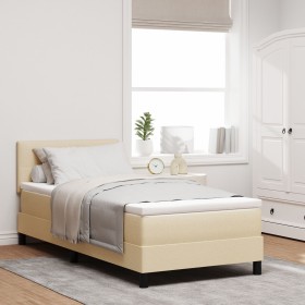 Comprar Cama Box Spring con Colchón Crema 100x200