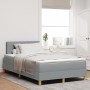 Cama con Resorte con Colchón Gris Claro 120x190 cm Tela | Foro24.es | Tu tienda online para hogar, jardín y más Foro24.es