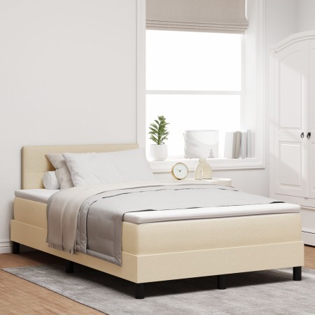 Cama con Somier con Colchón Crema 120x190 cm Tela | Foro24.es | Tu tienda online para hogar, jardín y más Foro24.es