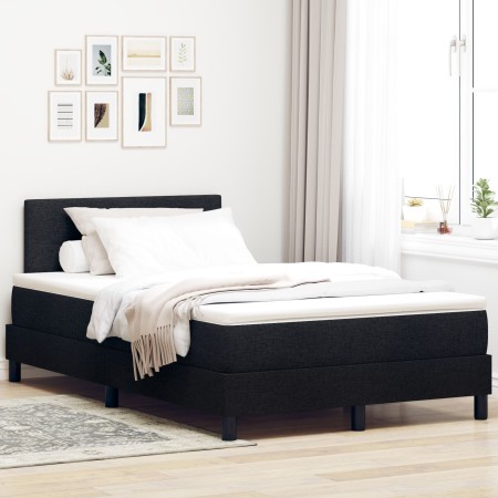 Cama Box Spring con Colchón Negra 120x200 cm Tela | Foro24.es | Tu tienda online para hogar, jardín y más Foro24.es
