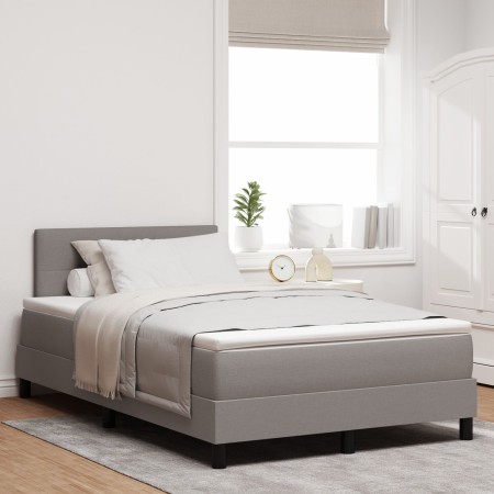 Cama Box Spring con Colchón Taupe 120x200 cm de Tela | Foro24.es | Tu tienda online para hogar, jardín y más Foro24.es