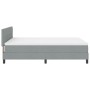 Cama con Base Resorte con Colchón Gris Claro 140x190 cm Tela | Foro24.es | Tu tienda online para hogar, jardín y más Foro24.es
