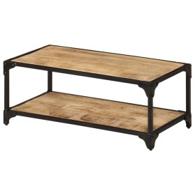 Mesa de centro de madera maciza de mango rugosa 90x45x35 cm en Mesas de centro | Comprar online en Foru.es