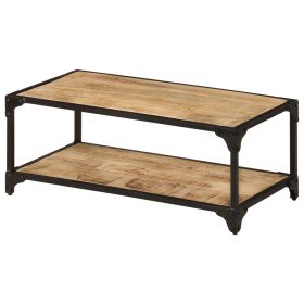 Mesa de centro de madera maciza de mango rugosa 90x45x35 cm en Mesas de centro | Comprar online en Foru.es