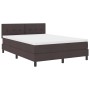 Cama con Resortes con Colchón Marrón Oscuro 140x190 cm Tela de , Camas y somieres - Ref: Foro24-3338688, Precio: 435,09 €, De...