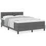 Cama con Base Spring con Colchón Gris Oscuro 140x200 cm Tela de , Camas y somieres - Ref: Foro24-3338693, Precio: 439,30 €, D...