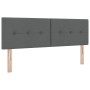 Cama con Base Spring con Colchón Gris Oscuro 140x200 cm Tela de , Camas y somieres - Ref: Foro24-3338693, Precio: 439,30 €, D...