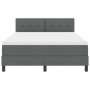 Cama con Base Spring con Colchón Gris Oscuro 140x200 cm Tela de , Camas y somieres - Ref: Foro24-3338693, Precio: 439,30 €, D...
