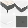 Cama con Base Spring con Colchón Gris Oscuro 140x200 cm Tela de , Camas y somieres - Ref: Foro24-3338693, Precio: 439,30 €, D...