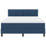 Cama con Base de Resortes con Colchón Azul 140x200 cm Tela de , Camas y somieres - Ref: Foro24-3338698, Precio: 440,16 €, Des...