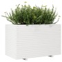 Jardinera de madera maciza de pino blanca 110x60x72 cm en Macetas y jardineras | Comprar online en Foru.es