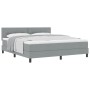 Cama con Box Spring y colchón gris claro 180x200 cm tela | Foro24.es | Tu tienda online para hogar, jardín y más Foro24.es