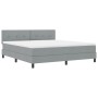 Cama con Box Spring y colchón gris claro 180x200 cm tela | Foro24.es | Tu tienda online para hogar, jardín y más Foro24.es