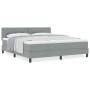 Cama con Box Spring y colchón gris claro 180x200 cm tela | Foro24.es | Tu tienda online para hogar, jardín y más Foro24.es