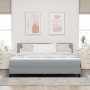 Cama con Box Spring y colchón gris claro 180x200 cm tela | Foro24.es | Tu tienda online para hogar, jardín y más Foro24.es