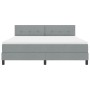 Cama con Box Spring y colchón gris claro 180x200 cm tela | Foro24.es | Tu tienda online para hogar, jardín y más Foro24.es