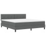 Cama Box Spring con Colchón Gris Oscuro 180x200 cm Tela de , Camas y somieres - Ref: Foro24-3338707, Precio: 594,61 €, Descue...