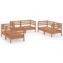 Muebles de jardín 8 piezas marrón miel madera maciza de pino de vidaXL, Conjuntos de jardín - Ref: Foro24-3082585, Precio: 36...