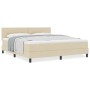Cama con Base Spring con Colchón Crema 180x200 cm Tela | Foro24.es | Tu tienda online para hogar, jardín y más Foro24.es