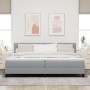 Cama con Base de Resortes con Colchón Gris Claro 200x200 cm Tela | Foro24.es | Tu tienda online para hogar, jardín y más Foro24.es