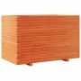 Jardinera madera maciza de pino marrón cera 110x60x72 cm en Macetas y jardineras | Comprar online en Foru.es