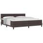 Cama con Base de Resortes y Colchón Marrón Oscuro 200x200 cm de Tela de , Camas y somieres - Ref: Foro24-3338716, Precio: 591...