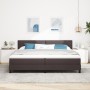 Cama con Base de Resortes y Colchón Marrón Oscuro 200x200 cm de Tela de , Camas y somieres - Ref: Foro24-3338716, Precio: 591...