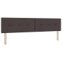 Cama con Base de Resortes y Colchón Marrón Oscuro 200x200 cm de Tela de , Camas y somieres - Ref: Foro24-3338716, Precio: 591...