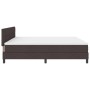Cama con Base de Resortes y Colchón Marrón Oscuro 200x200 cm de Tela de , Camas y somieres - Ref: Foro24-3338716, Precio: 591...
