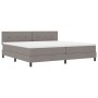 Cama con somier y colchón gris taupe 200x200 cm Tela de , Camas y somieres - Ref: Foro24-3338717, Precio: 624,87 €, Descuento: %
