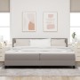 Cama con somier y colchón gris taupe 200x200 cm Tela de , Camas y somieres - Ref: Foro24-3338717, Precio: 624,87 €, Descuento: %