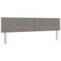 Cama con somier y colchón gris taupe 200x200 cm Tela de , Camas y somieres - Ref: Foro24-3338717, Precio: 624,87 €, Descuento: %