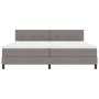 Cama con somier y colchón gris taupe 200x200 cm Tela de , Camas y somieres - Ref: Foro24-3338717, Precio: 624,87 €, Descuento: %