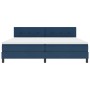 Cama con somier con colchón azul 200x200 cm de tela | Foro24.es | Tu tienda online para hogar, jardín y más Foro24.es