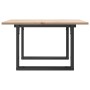Mesa de centro marco O madera maciza pino y acero 60x60x40 cm en Mesas de comedor | Comprar online en Foru.es