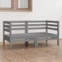 2 seater garden sofa solid gray pine wood by vidaXL, Outdoor sofas - Ref: Foro24-3082389, Price: 122,03 €, Discount: %