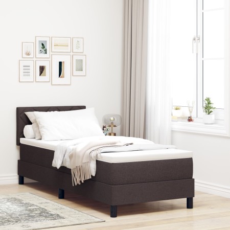 Cama Con Somier Marrón Oscuro 80x200 cm Tela | Foro24.es | Tu tienda online para hogar, jardín y más Foro24.es