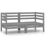 2 seater garden sofa solid gray pine wood by vidaXL, Outdoor sofas - Ref: Foro24-3082389, Price: 122,03 €, Discount: %