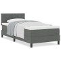 Cama con Box Spring y Colchón Gris Oscuro 90x190 cm Tela de , Camas y somieres - Ref: Foro24-3338728, Precio: 305,43 €, Descu...