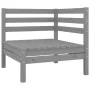 2 seater garden sofa solid gray pine wood by vidaXL, Outdoor sofas - Ref: Foro24-3082389, Price: 122,03 €, Discount: %