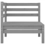 2 seater garden sofa solid gray pine wood by vidaXL, Outdoor sofas - Ref: Foro24-3082389, Price: 122,03 €, Discount: %