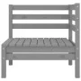2 seater garden sofa solid gray pine wood by vidaXL, Outdoor sofas - Ref: Foro24-3082389, Price: 122,03 €, Discount: %