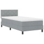 Cama Box Spring Con Colchón Gris Claro 100x200 cm Tela | Foro24.es | Tu tienda online para hogar, jardín y más Foro24.es