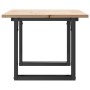 Mesa de centro marco O madera maciza pino y acero 80x50x40 cm en Mesas de comedor | Comprar online en Foru.es