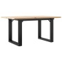 Mesa de centro marco O madera maciza pino y acero 80x50x40 cm en Mesas de comedor | Comprar online en Foru.es